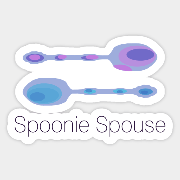 Spoonie Spouse! (Cool Colors) Sticker by KelseyLovelle